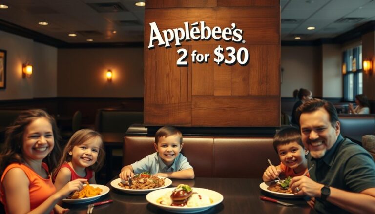 Applebee's 2 for $30 Menu