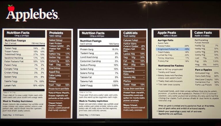 Applebee's Menu Nutrition