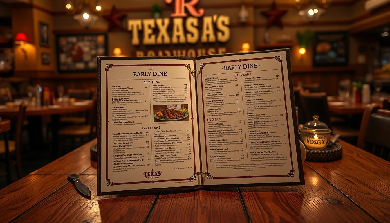 texas roadhouse early dine menu